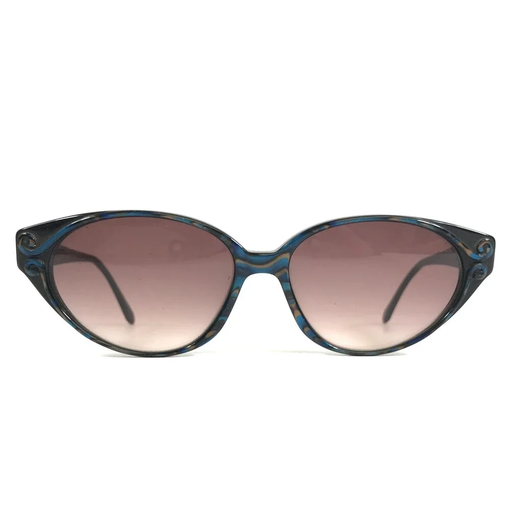 Vintage SEE YOU by Metzler Sunglasses Mod.5802 255 Black Blue Horn Frames